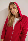 Cecil Structure Mix Hooded Jacket, Casual Red