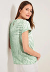 Cecil Leaf Print T-Shirt, Fresh Salvia Green