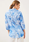 Cecil Leaf Print Blouse, Tranquil Blue