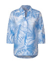 Cecil Leaf Print Blouse, Tranquil Blue