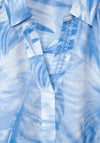 Cecil Leaf Print Blouse, Tranquil Blue