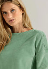 Cecil Drawstring Hem Corduroy Top, Clear Say Green