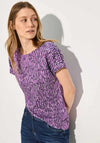 Cecil Minimal Print T Shirt, Purple