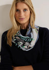 Cecil Text Print Loop Scarf, Night Sky Blue