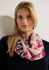 Cecil Text Print Loop Scarf, Cosy Coral