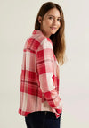 Cecil Turn Up Checked Blouse, Casual Red