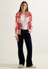 Cecil Turn Up Checked Blouse, Casual Red