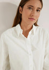 Cecil Long Cotton Blouse, Vanilla White