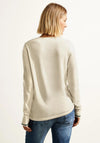 Cecil Floral Dot Print Knit Sweater, Raw Sand Beige