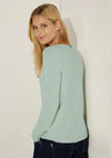 Cecil Drawstring Hem Melange Sweater, Clear Sage Green