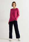 Cecil Ribbed Knit Sweater, Heather Cosy Coral