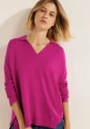 Cecil Oversized Fine Knit Sweater, Cool Pink