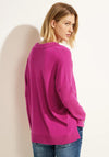 Cecil Oversized Fine Knit Sweater, Cool Pink