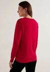 Cecil Fine Knit Sweater, Casual Red