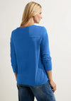 Cecil Slit Neckline Tunic Top, Dynamic Blue