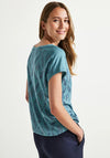 Cecil Rhombus Print T-shirt, Adriatic Blue