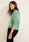 Cecil Slit Neckline Tunic Top, Clear Say Green