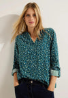 Cecil Minimal Print Blouse, Deep Lake Green