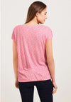 Cecil Floral Ruched Shoulder T-Shirt, Soft Pink