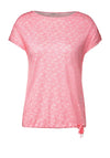 Cecil Floral Ruched Shoulder T-Shirt, Soft Pink