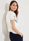 Cecil Ornament Print T-Shirt, Vanilla White