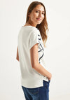 Cecil “Stay You” Print Top, Vanilla White