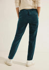 Cecil Fine Cord Casual Fit Trouser, Deep Lake Green