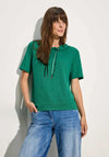 Cecil Short Sleeve Knit Hoodie, Malachite Green