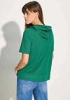 Cecil Short Sleeve Knit Hoodie, Malachite Green