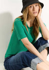 Cecil Basic Cotton T-Shirt, Malachite Green