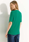 Cecil Basic Cotton T-Shirt, Malachite Green