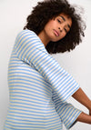 KAFFE Kaliddy Striped T-Shirt, Blue & White