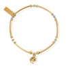 ChloBo Dainty Moon and Sun Bracelet, Gold & Silver