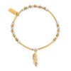 ChloBo Filigree Feather Bracelet, Gold & Silver