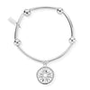 ChloBo Noodle Ball Sun Mandala Bracelet, Silver