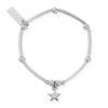 ChloBo Children's Mini Noodle Ball Star Bracelet, Silver