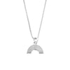 ChloBo Delicate Box Chain Rainbow Necklace, Silver