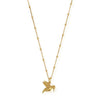 ChloBo Bobble Chain Hummingbird Necklace, Gold