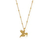 ChloBo Bobble Chain Hummingbird Necklace, Gold