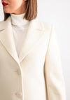 Christina Felix Wool Cashmere Blend Long Coat, Cream