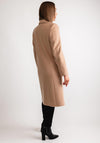 Christina Felix Classic Tailored Wool Cashmere Blend Long Coat, Camel