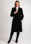 Christina Felix Classic Tailored Wool Cashmere Blend Long Coat, Black