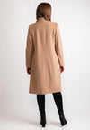 Christina Felix Notch Collar Wool Cashmere Blend Long Coat, Camel