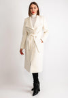 Christina Felix Belted Wool Cashmere Blend Long Coat, Winter White