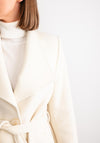 Christina Felix Belted Wool Cashmere Blend Long Coat, Winter White