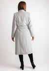 Christina Felix Belted Waist Wool Cashmere Blend Long Coat, Grey