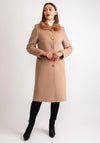 Christina Felix Faux Fur Collar Wool Cashmere Coat, Beige