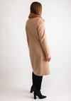 Christina Felix Faux Fur Collar Wool Cashmere Coat, Beige