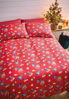 Catherine Lansfield Retro Santa Duvet Cover Set, White Multi