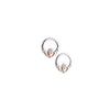 Galway Crystal Claddagh Earrings, Silver & Rose Gold